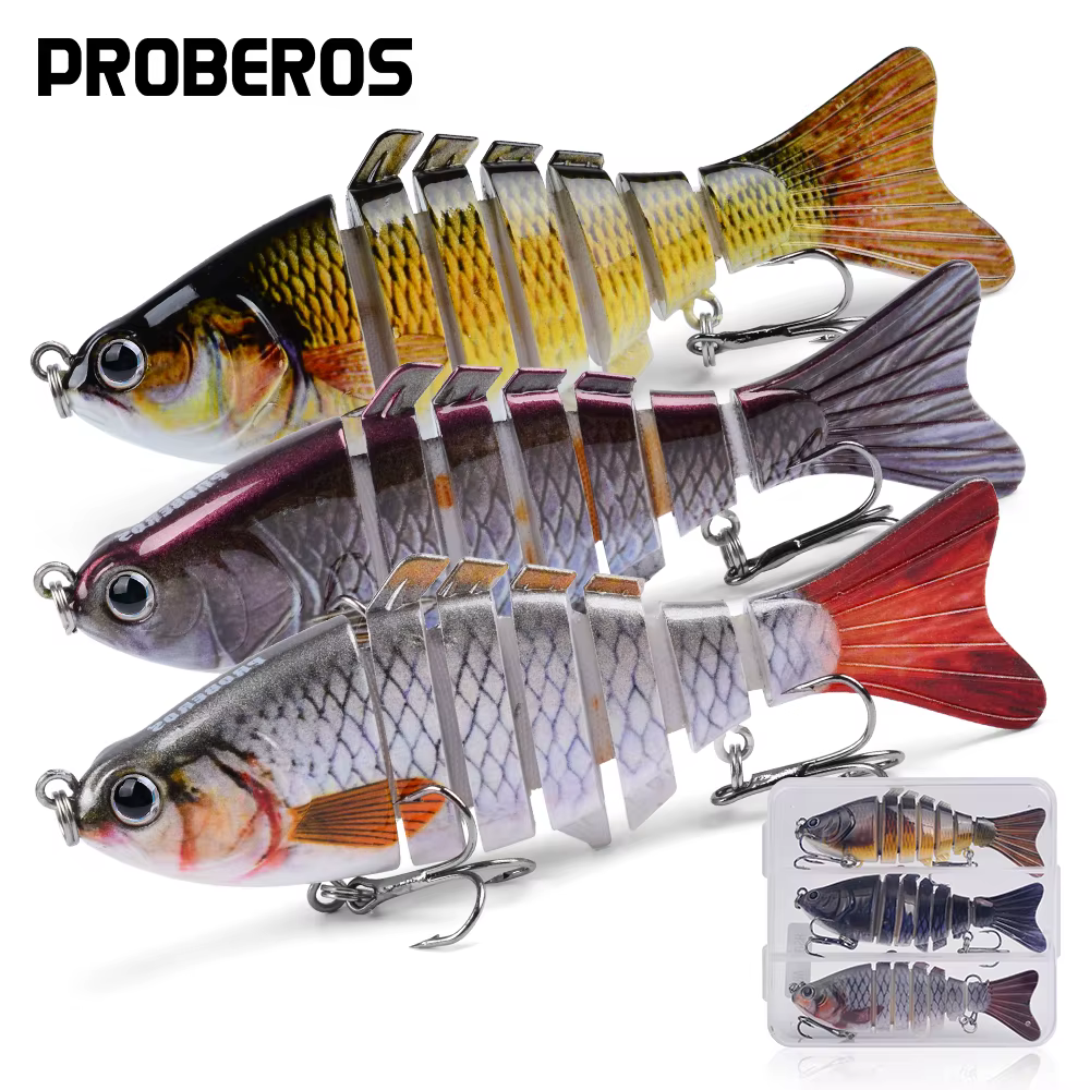 Swimbait Proberos realista 7 segmentos – 10cm multiarticulado