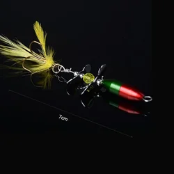 OUTKIT Spinner Bait Largo de Casting - Metálico con Cola Doble Trucha