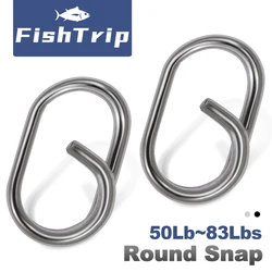 Conectores Snap FishTrip - Acero inoxidable para agua salada y dulce