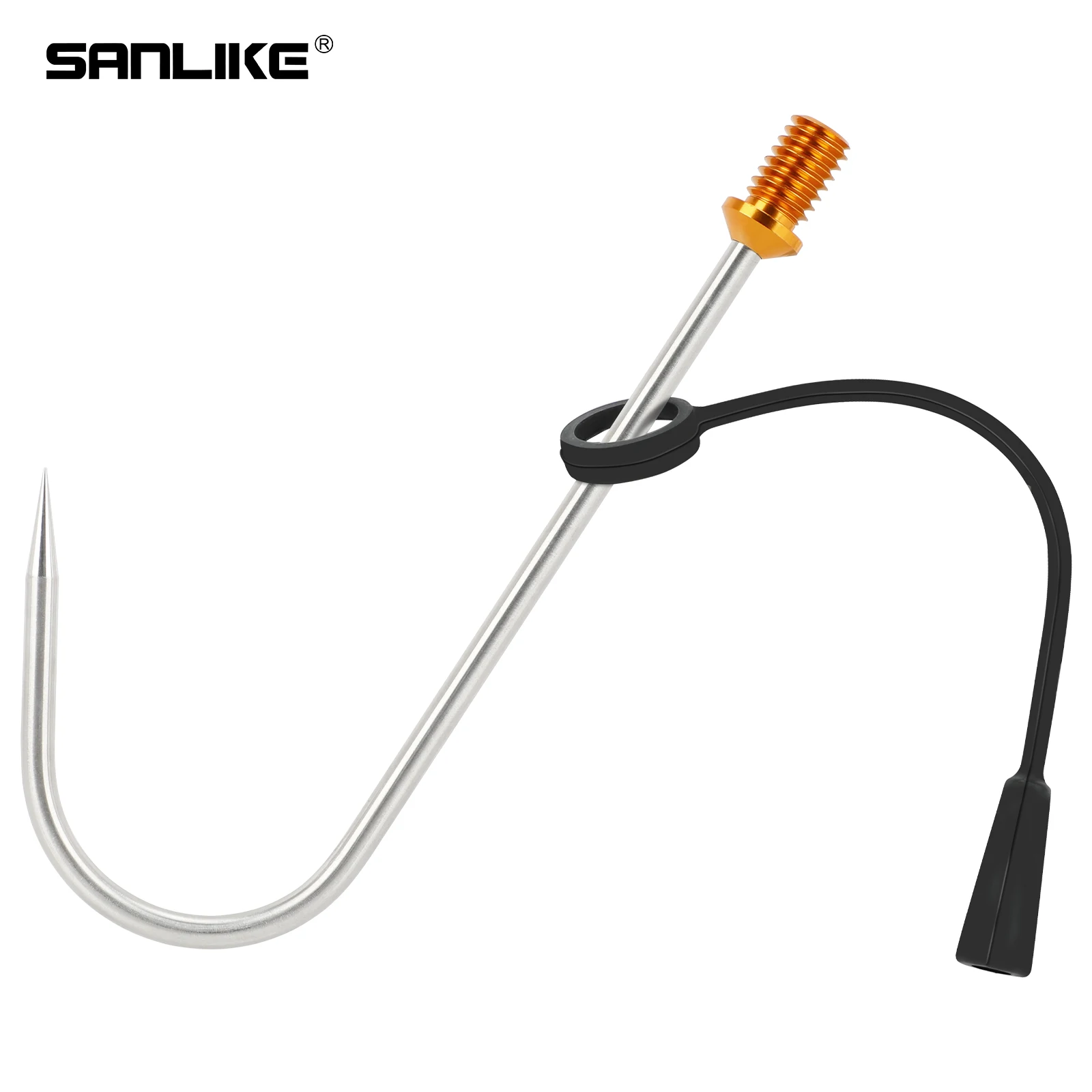 Anzuelo Sanlik Acero Inoxidable con Hilo y Tapa Protectora para Redes - imagen 2