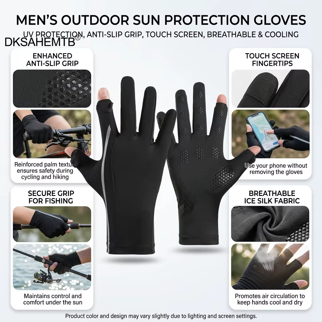 Guantes de pesca transpirables verano pantalla táctil - imagen 2