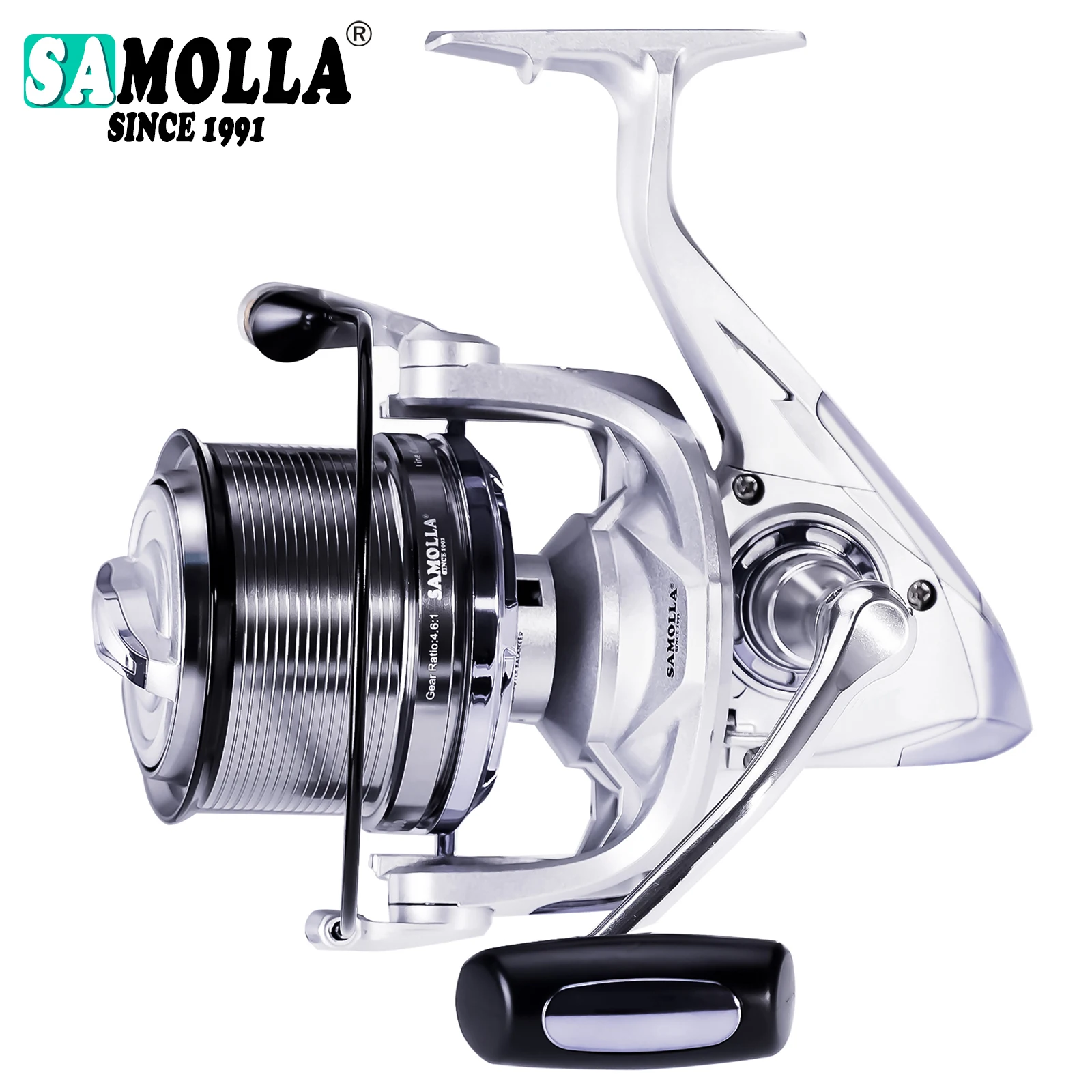 Carrete giratorio Moulinet 25KG – Alta velocidad 4,6:1 para mar y trolling