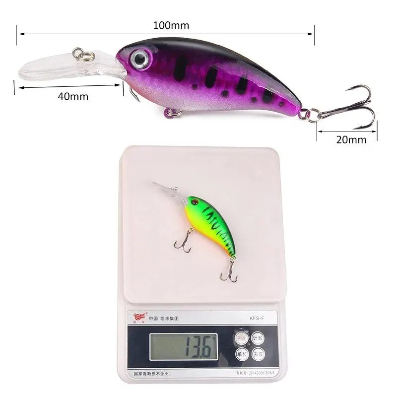 Wobbler con manivela y ojos 3D – Señuelo Minnow para lubina y lucio - imagen 2