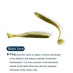 NGB Jigging Shad Señuelo Blando Cola en T para Black Bass