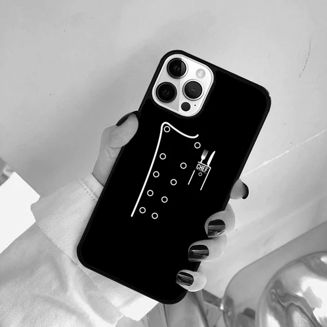 Detalle del estampado de la funda con ilustración de chef