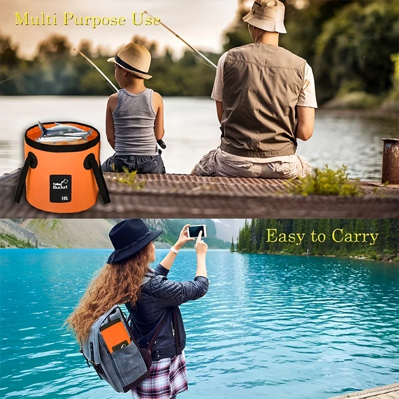 Cubeta plegable para pesca – Limpieza de peces y cebos - imagen 5
