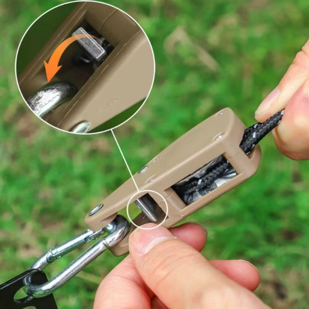 Polea de Elevación para Kayak y Canoa – Cuerda Reflectante con Bloqueo - imagen 3