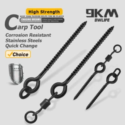 Tornillo giratorio para boilies - Acero inoxidable negro mate