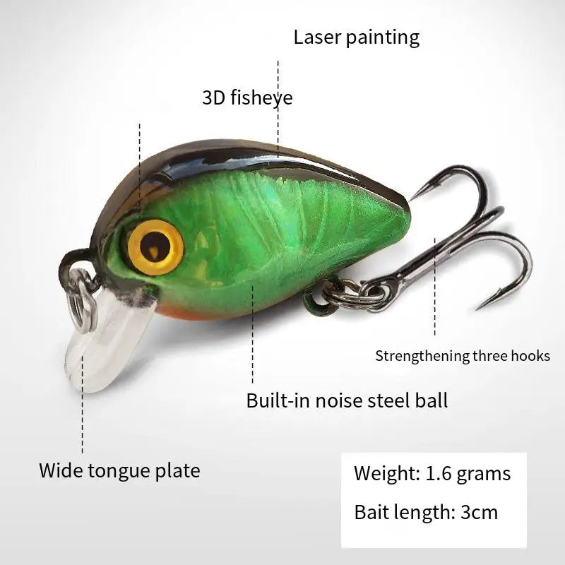 Señuelos flotantes tipo crankbait para trucha y lubina - imagen 2