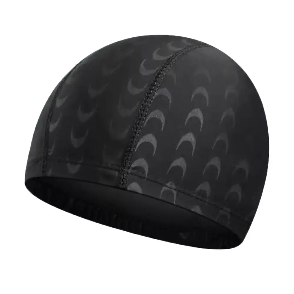 Gorro de natación universal nailon negro elástico con protección - imagen 5