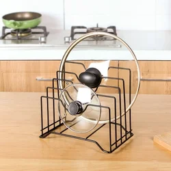 Estante para tapas de ollas – Organizador de cocina compacto