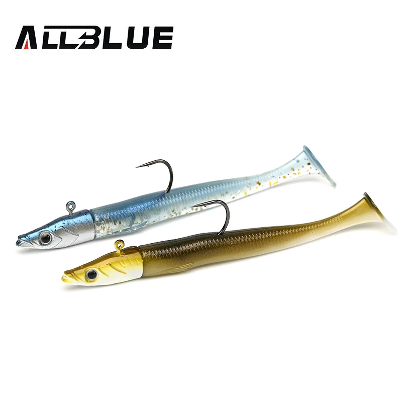 ALLBLUE Tidal Eely Shad señuelo vinilo con jig head para mar - imagen 2