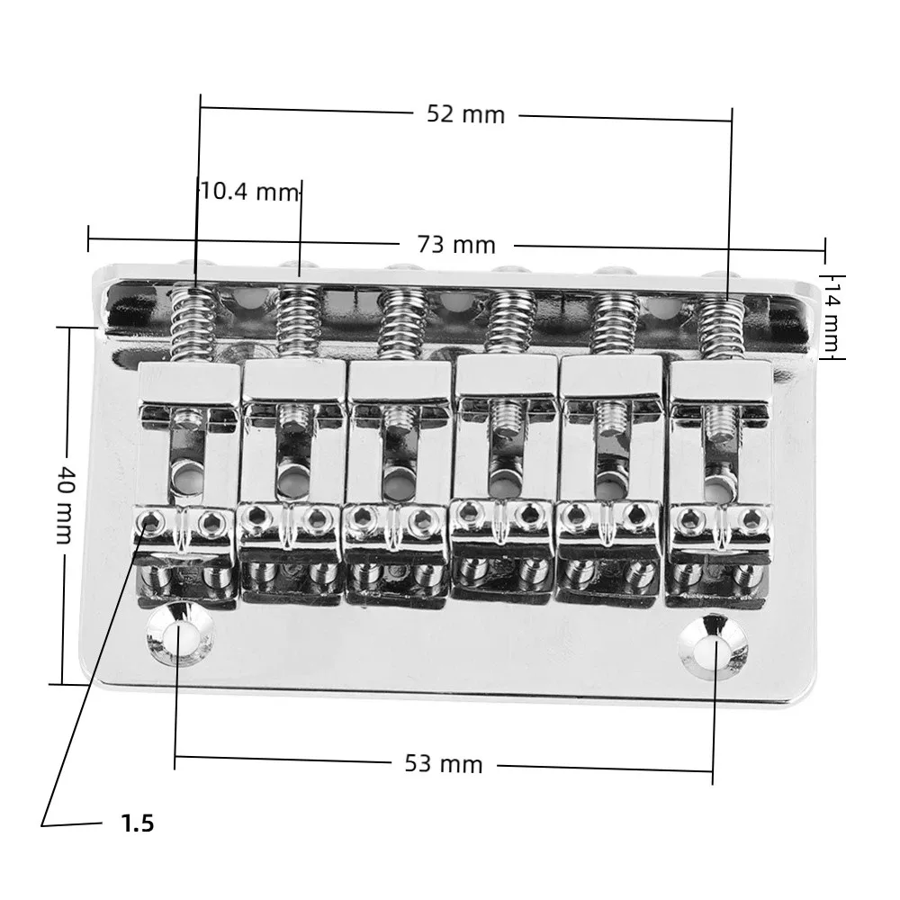 Puente de metal para guitarra eléctrica de 6 cuerdas