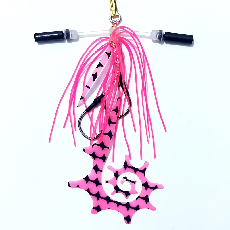 Kabura Jig Head con falda brillante deslizador para pargo - imagen 5