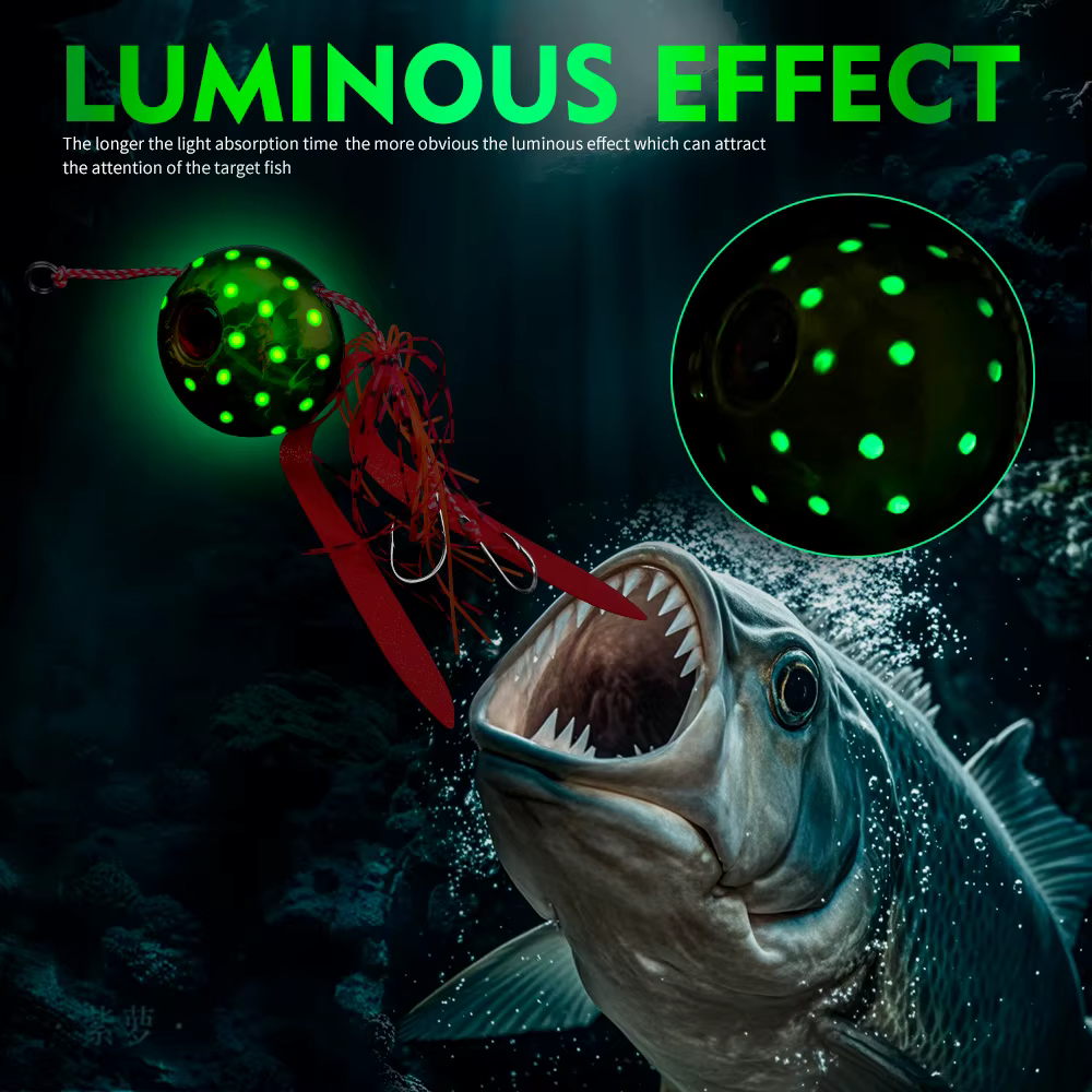 Proberos señuelos jigging lento luminosos anzuelos dobles agua salada - imagen 2