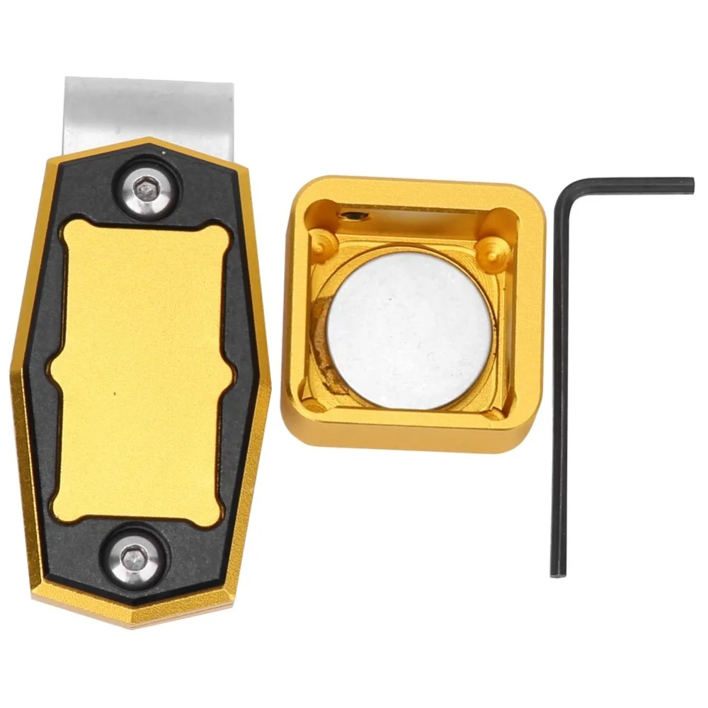 Porta-tiza de billar magnético portátil con clip metálico fijo