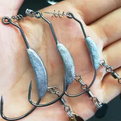 Jig Head con anclaje spin-lock para vinilo de pesca
