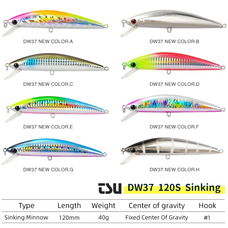 Señuelo Minnow hundible TSURINOYA Saltwater 120S – Orilla - imagen 3