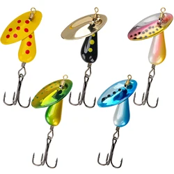 Cucharas giratorias con paleta para lubina, trucha y perca