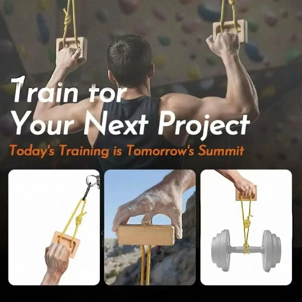 Tabla de agarre de escalada de madera con doble bolsillo - imagen 4