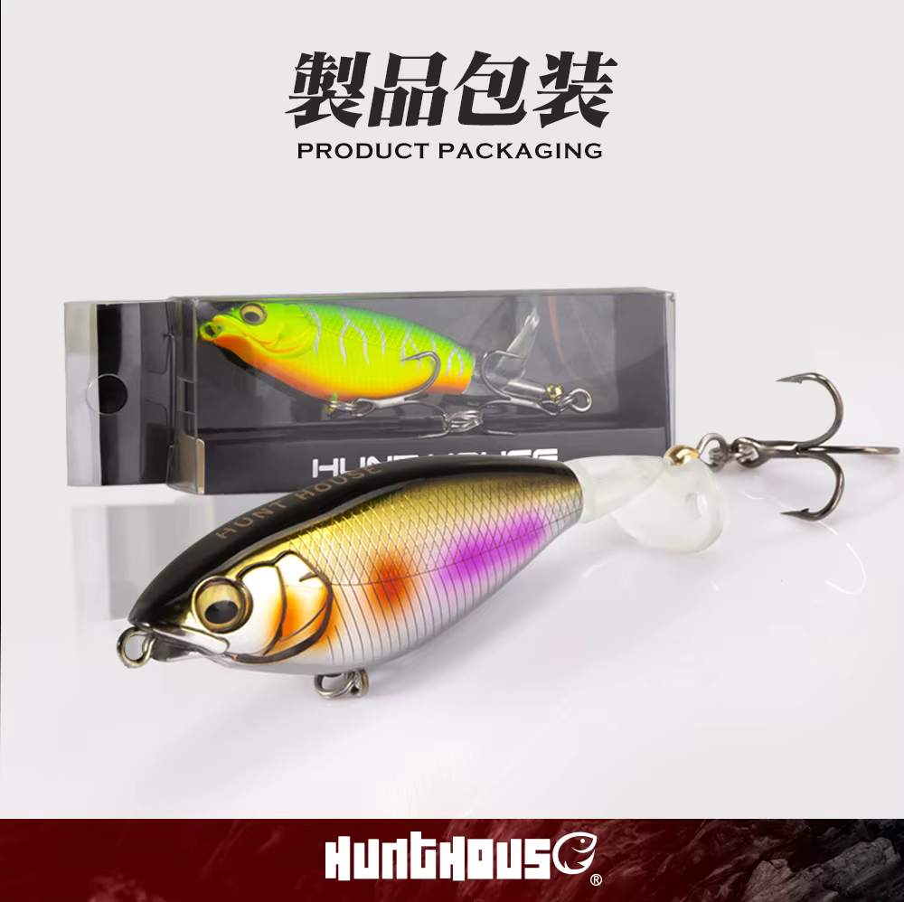 Hunthouse Hard Topwater Swimbait – Cola para bar, trucha y - imagen 5