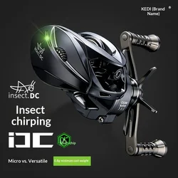 Carrete KEDI Insect Sound DC para Pesca – 7.1:1 y 5kg Freno