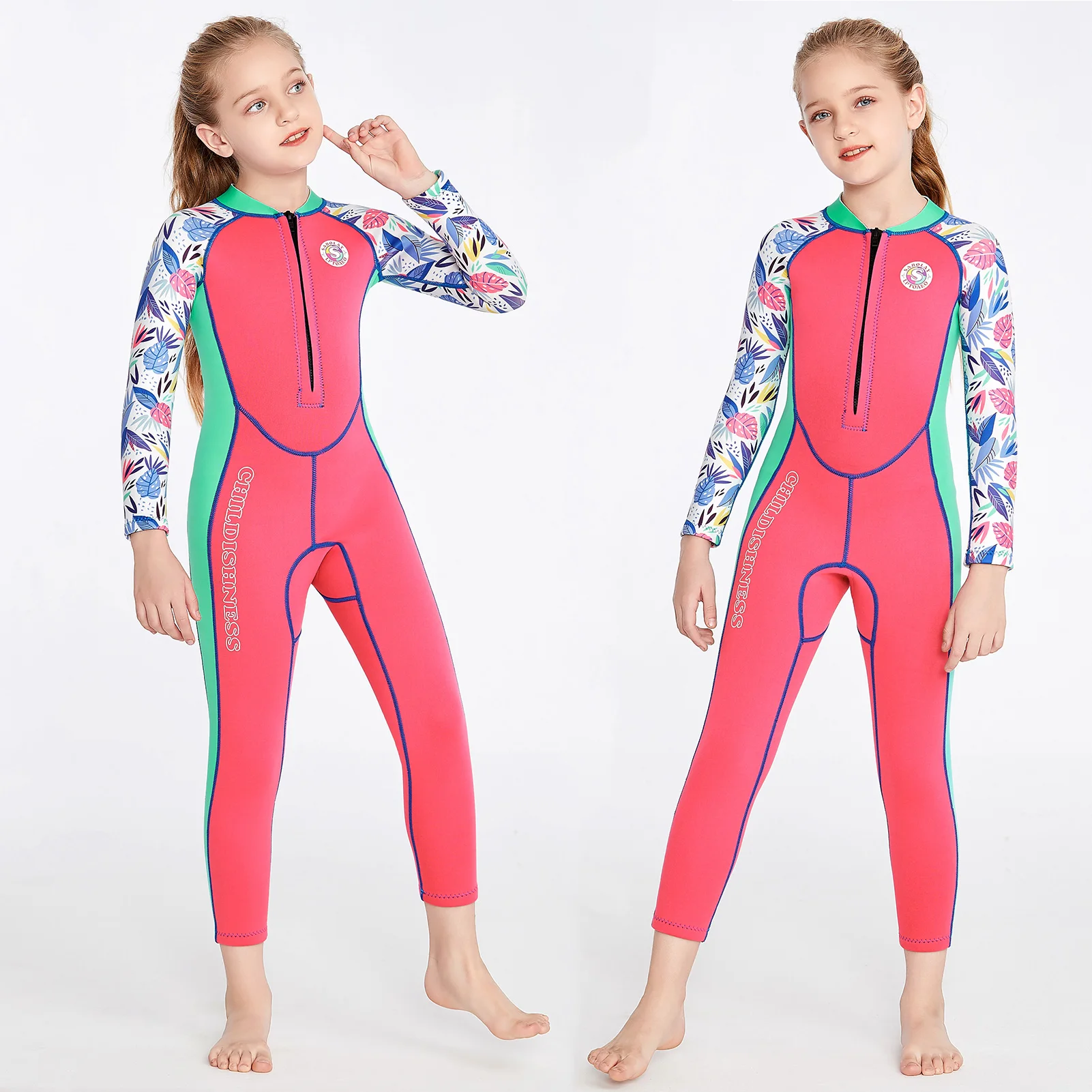 Traje de neopreno infantil manga larga cálido, protección UV - imagen 3