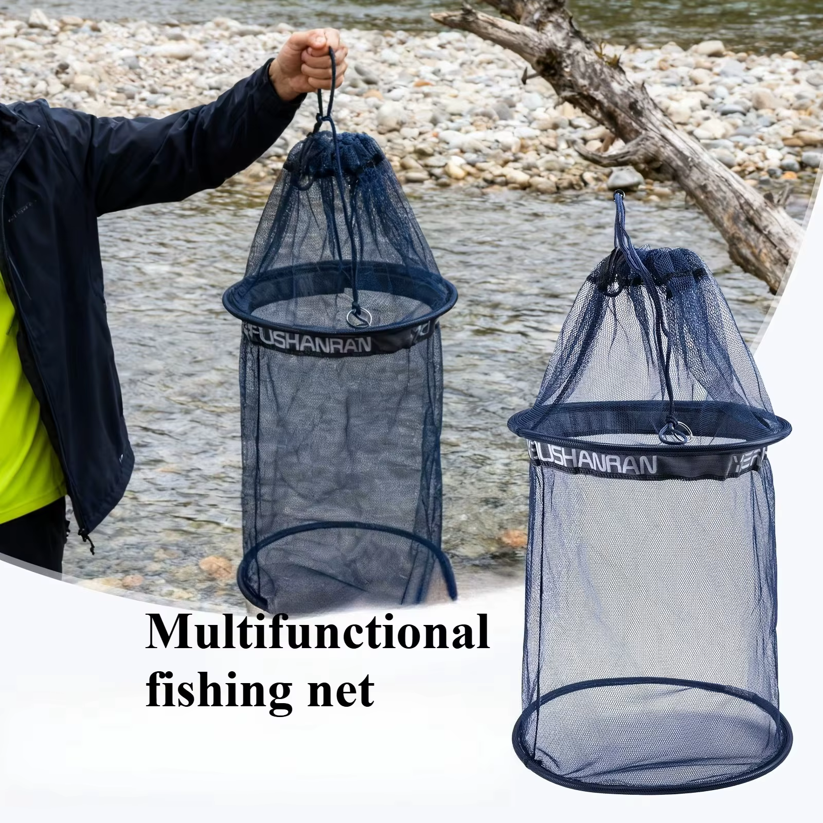 Red de Pesca Plegable Goture – Jaula para Peces con Cuerda - imagen 4