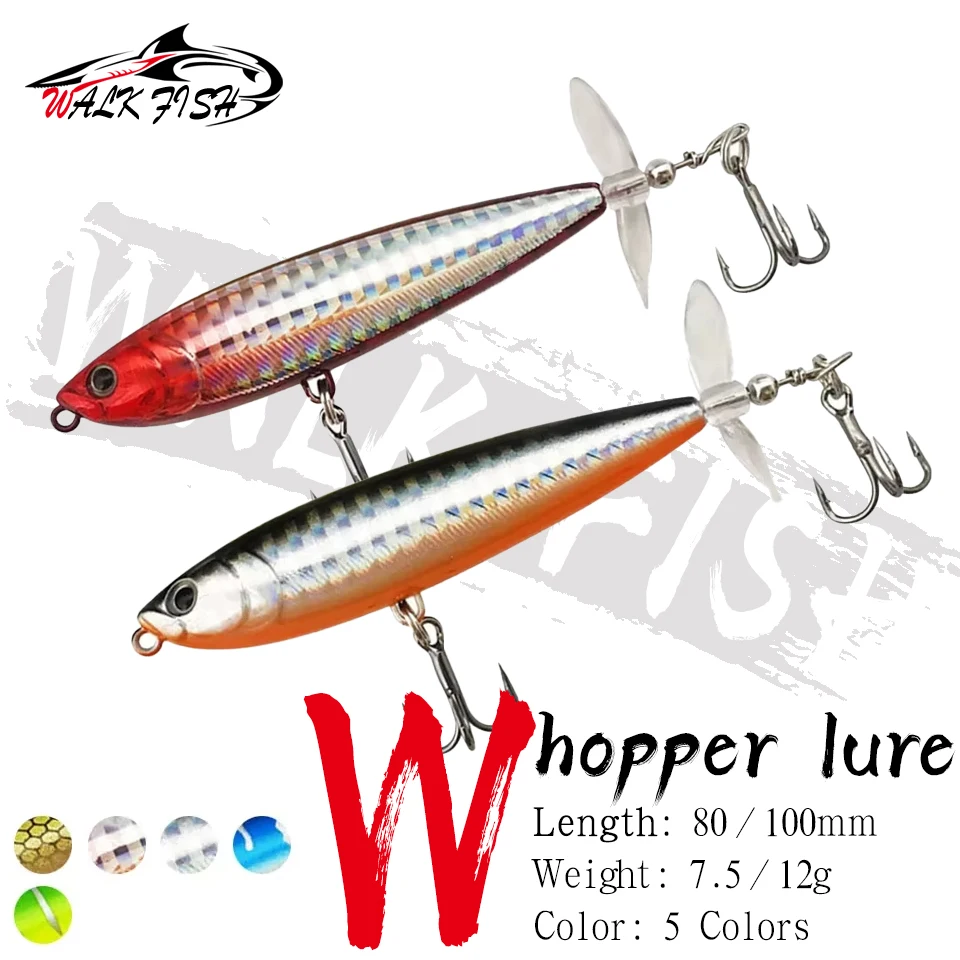 Whopper Plopper Walk Fish – Señuelo de superficie para lubina y trucha