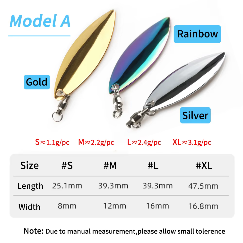 Elllv Cuchara Metálica Giratoria – Pesca Spinning y Trolling - imagen 2