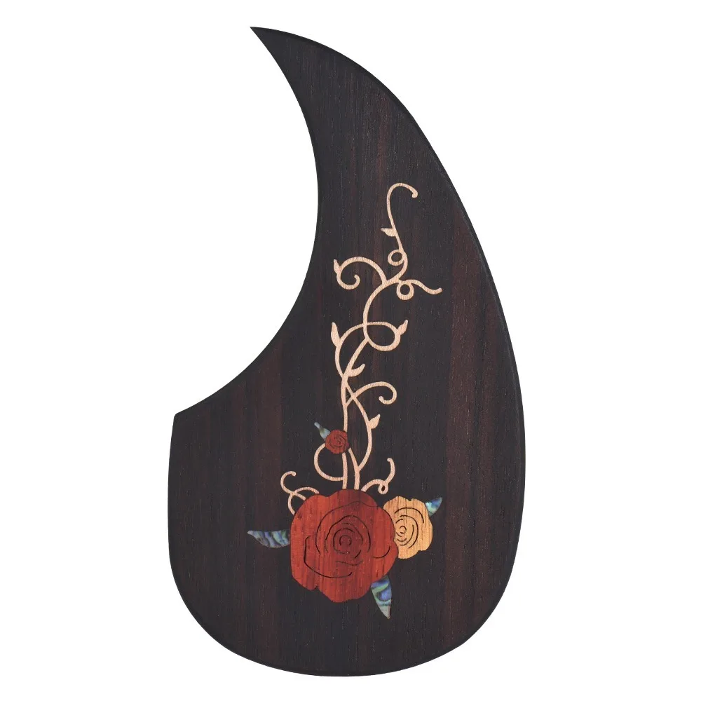 Protector de guitarra de ébano con diseño floral para acústica - imagen 4