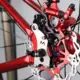 Adaptador freno de disco de aluminio negro y rojo para bicicleta - imagen 2