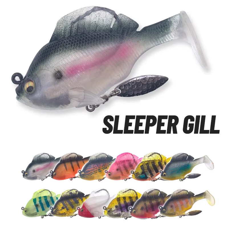 Cebos de Vinilo con Spinner Lead Head Sleeper Gill para Pesca - imagen 3