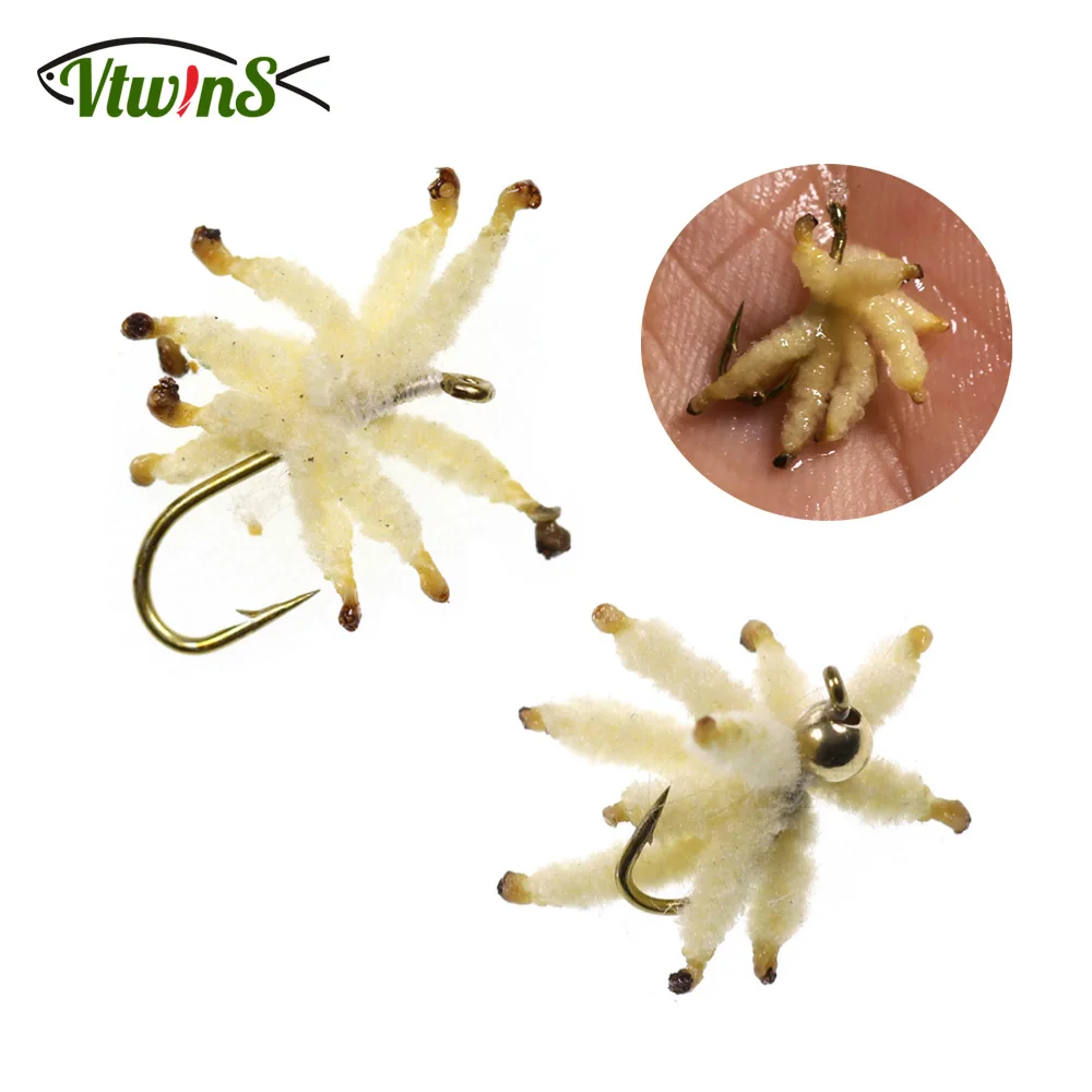 Vtwins señuelos mosca y ninfa con púas para trucha y carpa artificial - imagen 5