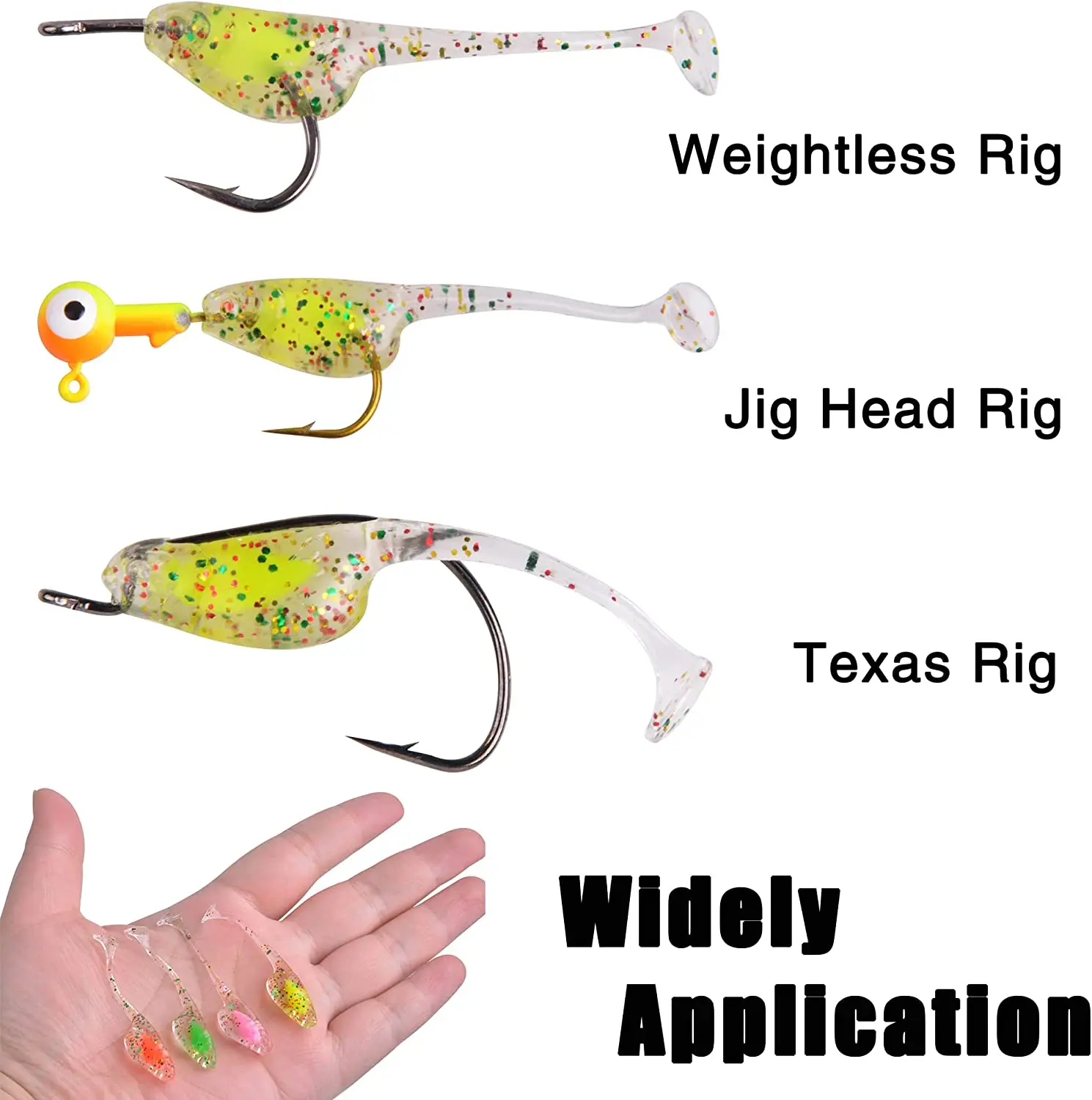 Pack de 50 piezas de jig y señuelos blandos para pesca