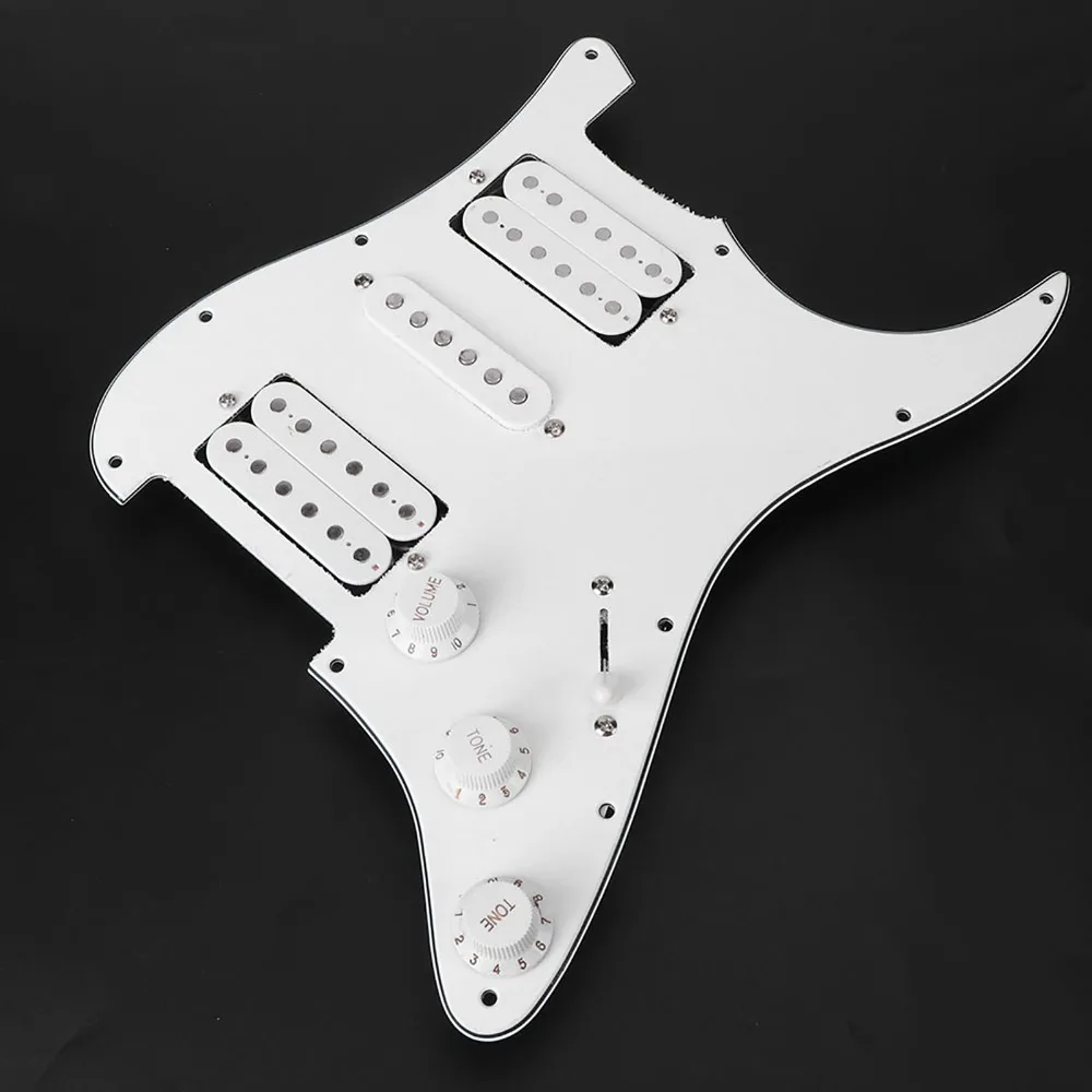 Pickguard precableado HSH Loaded negro con placa de 11 orificios - imagen 2