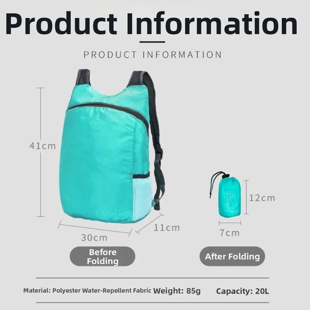 Mochila plegable en uso