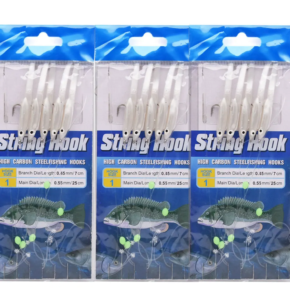 Sabiki Mrlurion de señuelo suave en racimo – para pesca salada - imagen 3