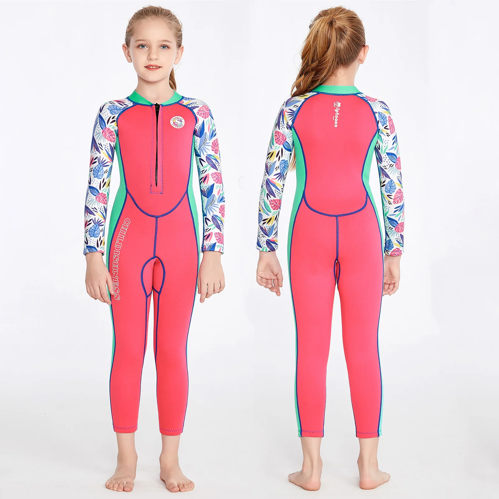 Traje de neopreno infantil manga larga cálido, protección UV - imagen 4