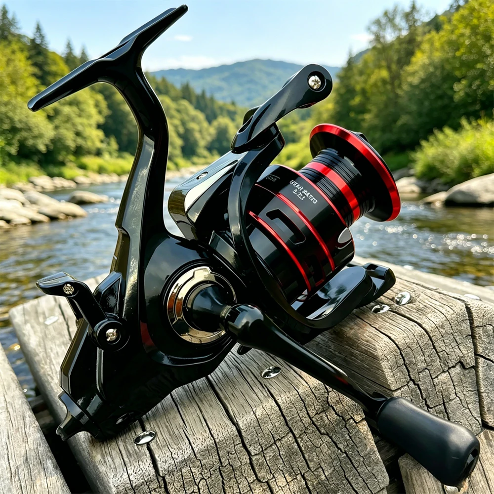 Carrete de pesca giratorio para carpa con freno potente y reversible - imagen 4