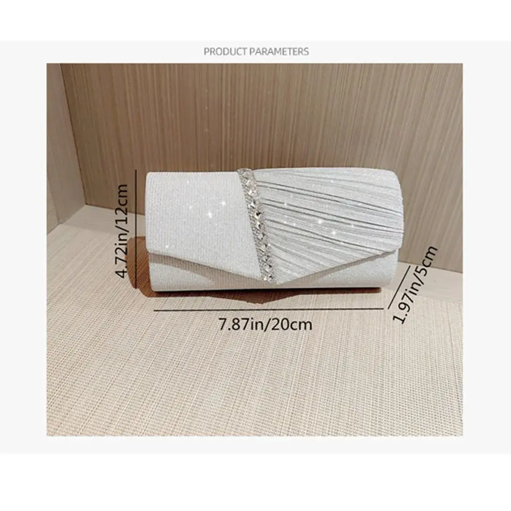 Bolsos de lujo con brillantina y cadena para banquetes - imagen 4