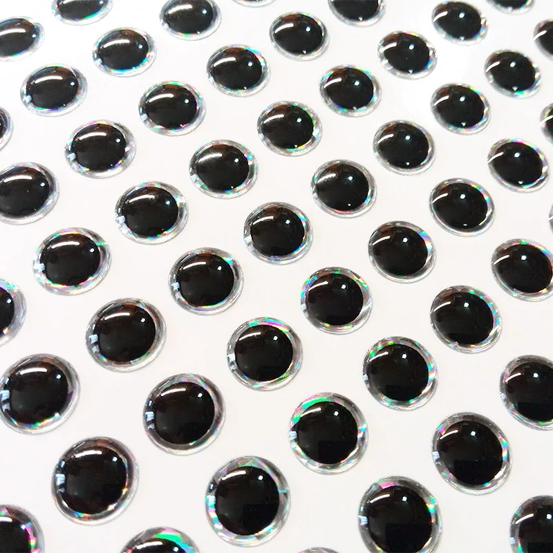 Ojos de señuelo 3D con pupila negra – Rojo, oro y plata - imagen 5