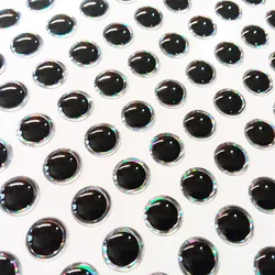 Ojos de señuelo 3D con pupila negra – Rojo, oro y plata