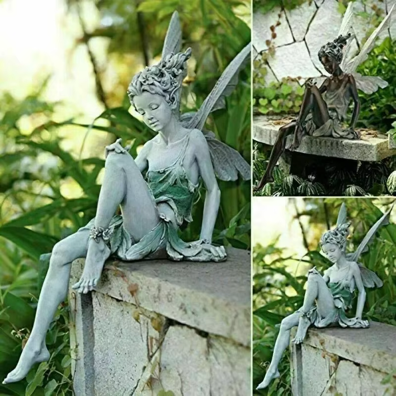 Estatua de jardín Hada Flautista Resina