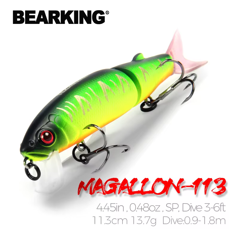 Bearking Minnow 11,3 cm – 13,7g Nadador articulado profesional