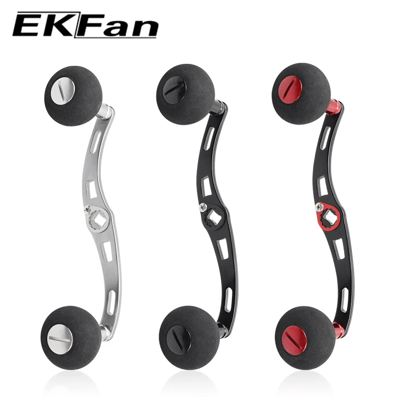 Manivela de carrete EKFan para baitcasting con doble perilla aluminio - imagen 2