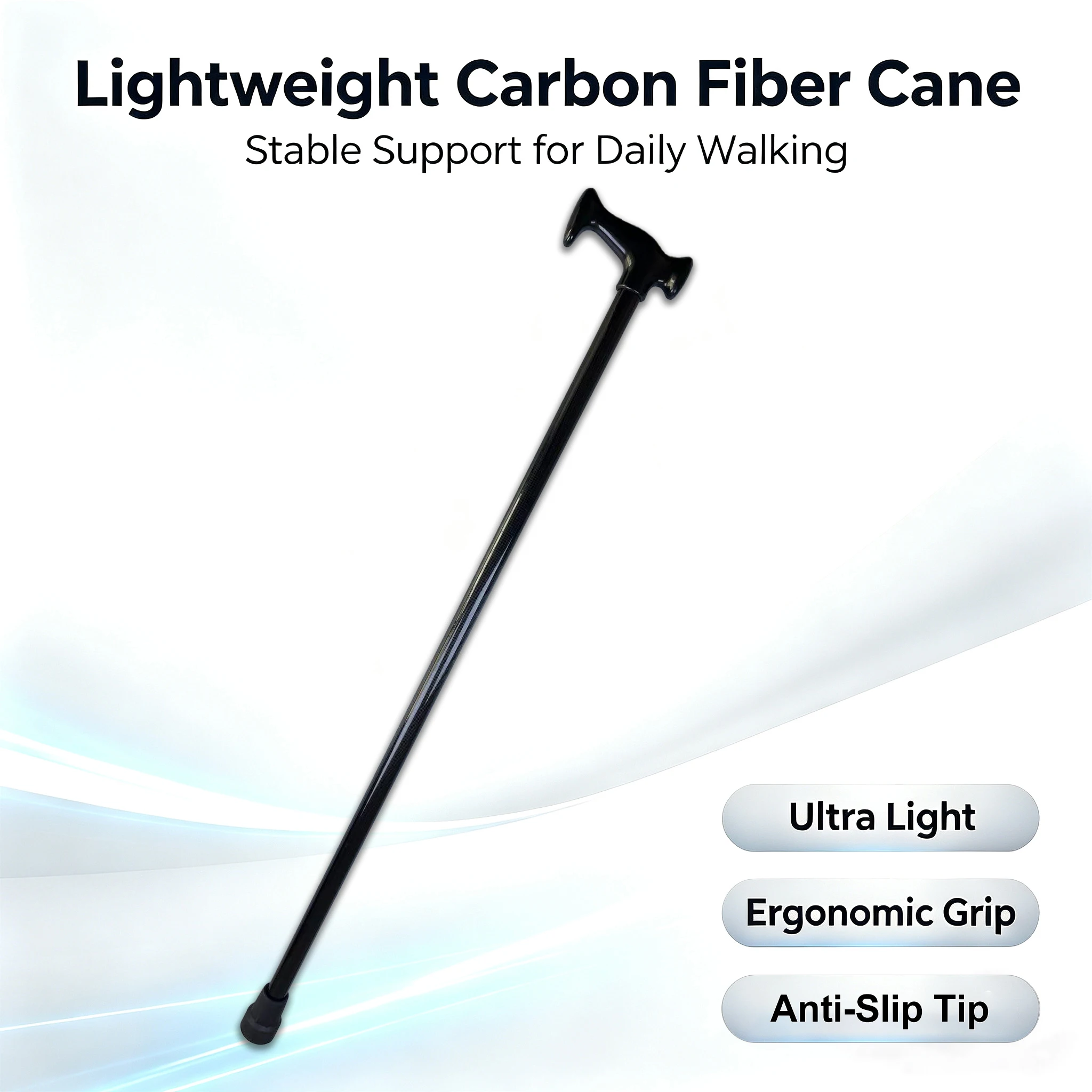 Bastón de fibra de carbono ergonómico antideslizante ultraligero - imagen 5