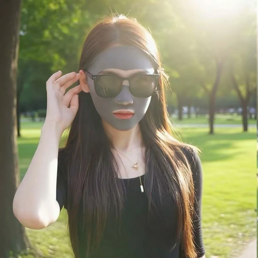 Mascarilla transpirable anti-UV de seda de hielo para ciclismo