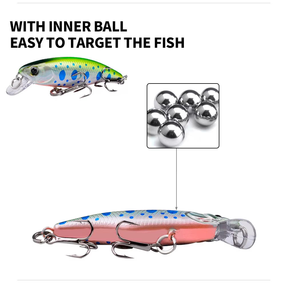 PROBEROS Wobbler Crankbait 5,7cm – Plástico duro con ojos 3D - imagen 5
