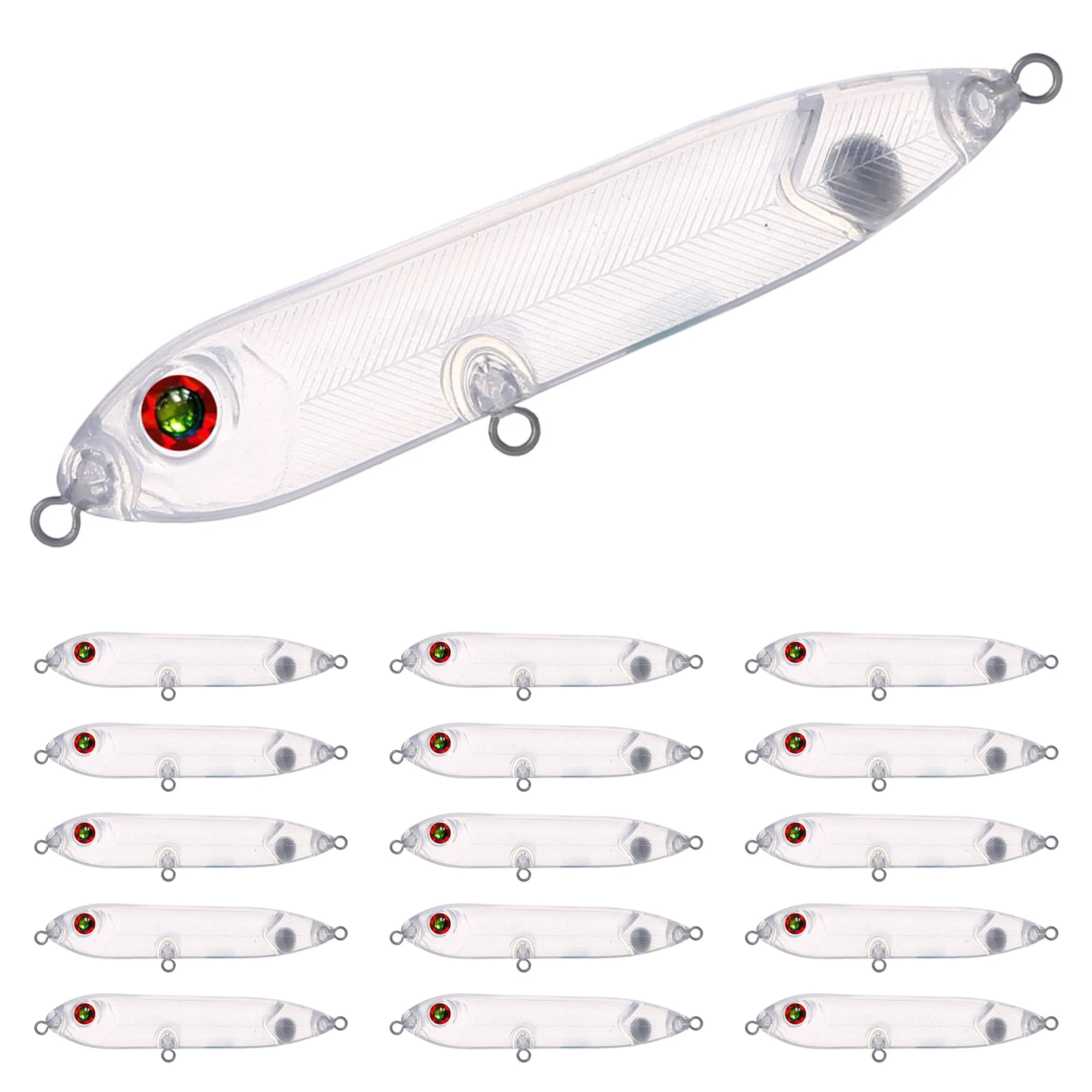 FREE FISHER Minnow transparente lubina tipo lápiz señuelo duro - imagen 3